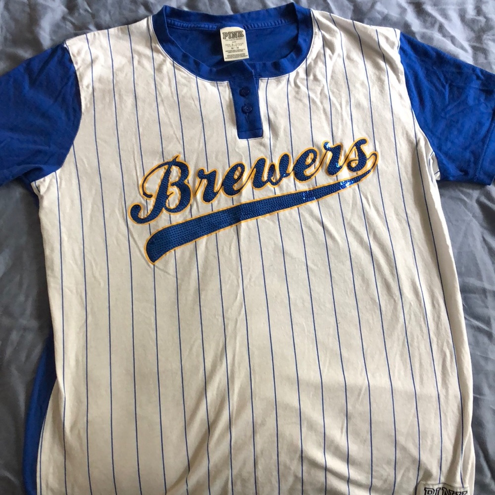 VICTORY DEAL!! Sequin Brewers Jersey Size M!!